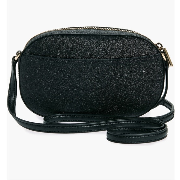KATE SPADE GLIMMER OVAL CAMERA BAG - BLACK (NEW WITH TAGS) - Picture 3 of 6